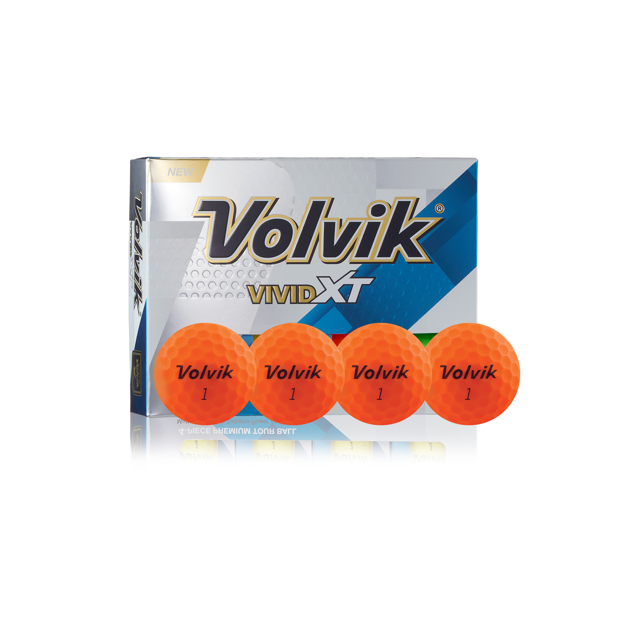 Pelotas Volvik Vivid XT Naranjas (Docena)