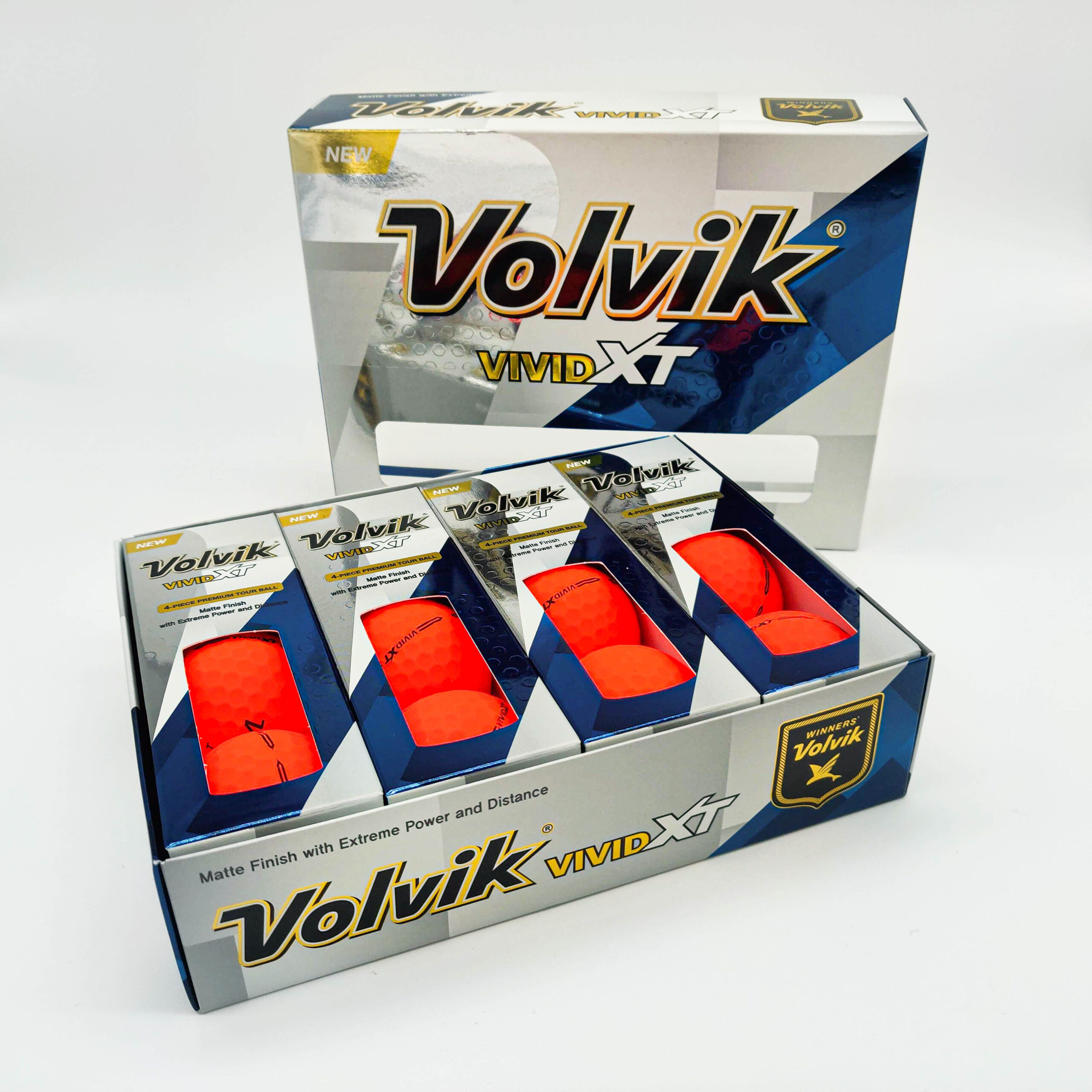 Pelotas Volvik Vivid XT Naranjas (Docena)