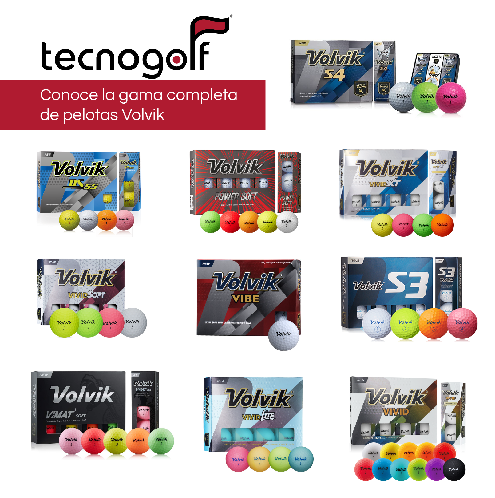 Pelotas Volvik Vivid XT Naranjas (Docena)